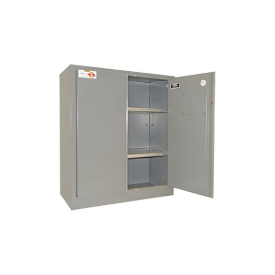 Industrial Storage Cabinet | 15 Cubic Feet | 2 Shelves | 2 Doors |Self-Latch | Securall