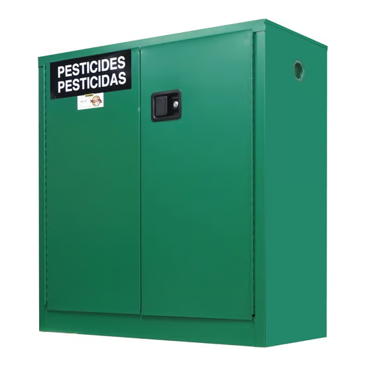 Pesticide Storage Cabinet | 30 Gallon | 1 Shelves | 2 Doors| Self Latch | Securall