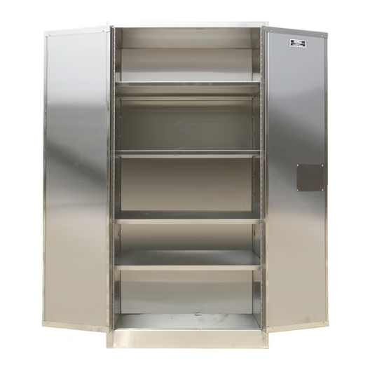 Industrial Storage Cabinet | 32 Cubic Feet | Stainless Steel | Self-Latch | Securall