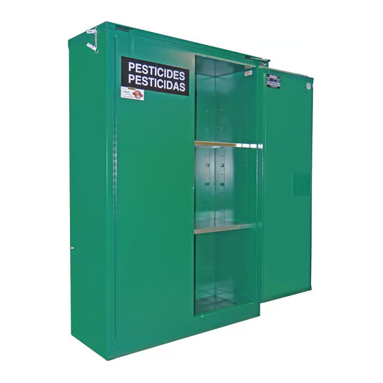 Pesticide Storage Cabinet | 45 Gallon | 2 Shelves | 2 Doors | Self-Close | Self Latch |Safe-T-Door | Securall