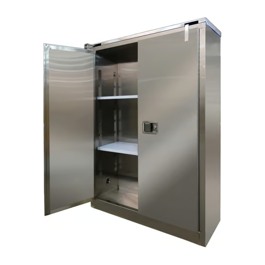 Flammable Liquid Storage Cabinet | 45 Gallon | 2 Door | Stainless Steel | Self-Latch | Securall