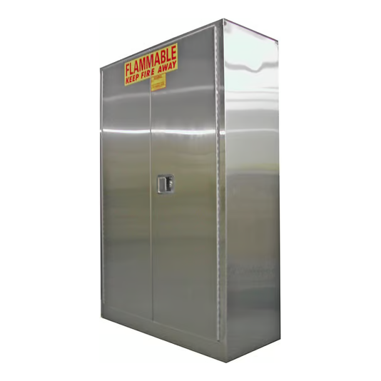 Flammable Liquid Storage Cabinet | 45 Gallon | 2 Door | Stainless Steel | Self-Latch | Securall