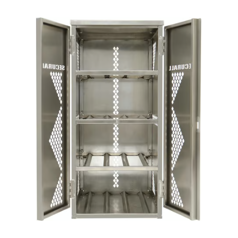 LP Cylinder Storage Cabinet | 8/20 or 33 lb | Aluminum | Vertical | Securall