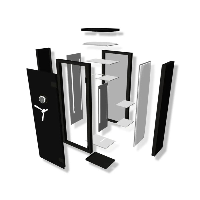 Modular Safe | Titan | Access Code/Key Entry | Black | 9 Gauge Steel | 9 Gun Slots | 12+ Long Gun Capacity | SnapSafe 75010