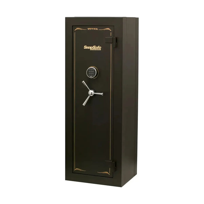 Modular Safe | Titan | Access Code/Key Entry | Black | 9 Gauge Steel | 9 Gun Slots | 12+ Long Gun Capacity | SnapSafe 75010