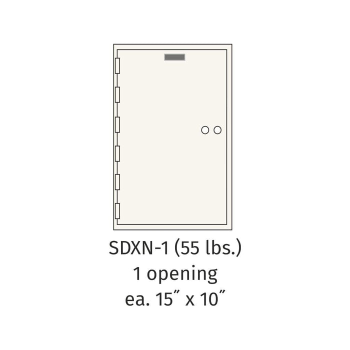 Socal Safe Bridgeman 1 openings 15"x10" Safe Deposit Box 55 lbs SDXN-1