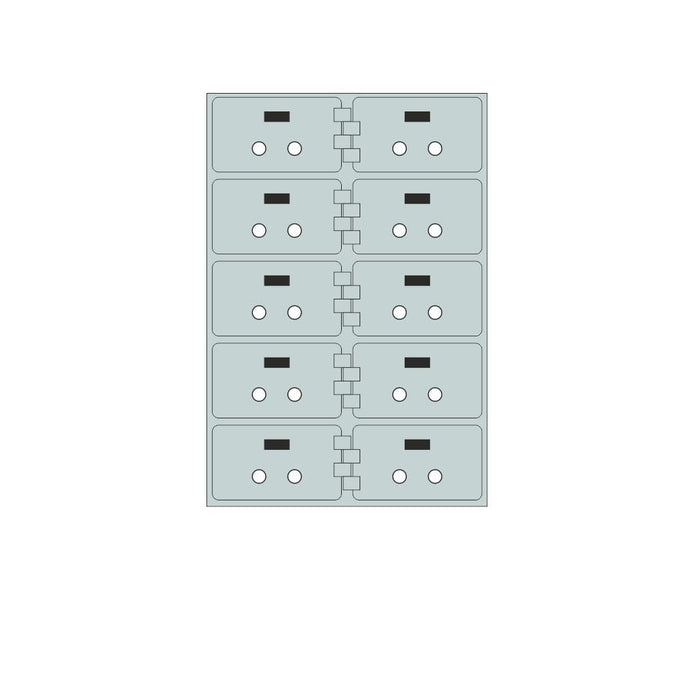 Socal Safe Bridgeman 10 openings 3'' x 5'' Modular  Safe Deposit Box 81 lbs ST 10