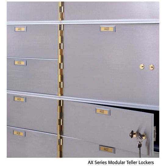 Socal Safe Bridgeman 1 openings 22'' x 16'' and 2 openings 10'' x 16'' Modular Teller Locker 195 lbs AXL-3-22