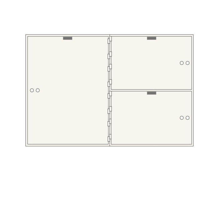 Socal Safe Bridgeman 1 openings 22'' x 16'' and 2 openings 10'' x 16'' Modular Teller Locker 195 lbs AXL-3-22