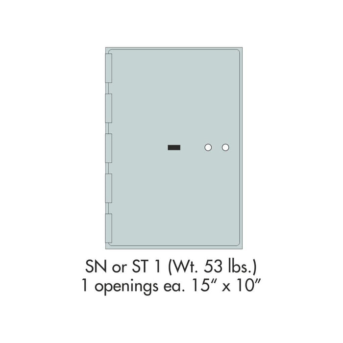 Socal Safe Bridgeman 1 openings 15'' x 10'' Modular Safe Deposit Box 53 lbs SN 1