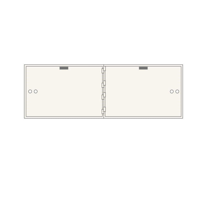 Socal Safe Bridgeman 2 openings 10'' x 16'' Modular Teller Locker 132 lbs AXL-2-10