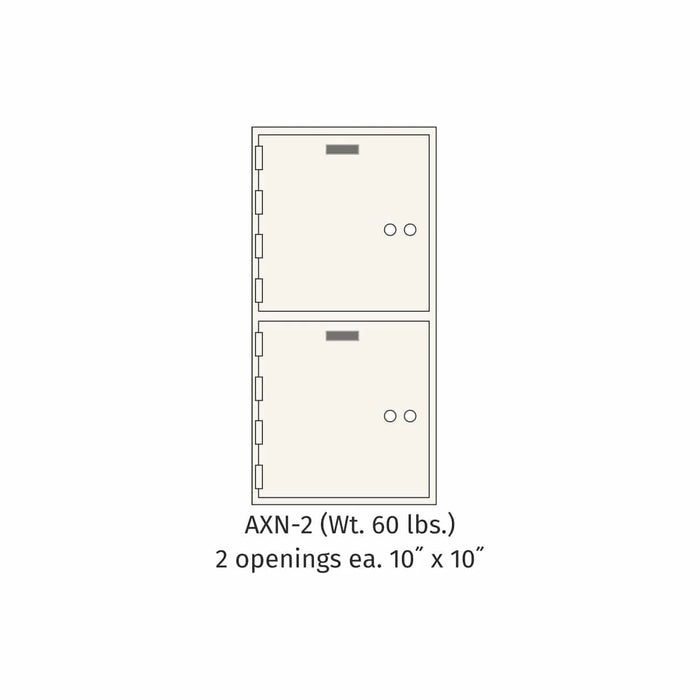 Socal Safe Bridgeman 2 openings 10'' x 10''  Modular Safe Deposit Box 60 lbs AXN-2