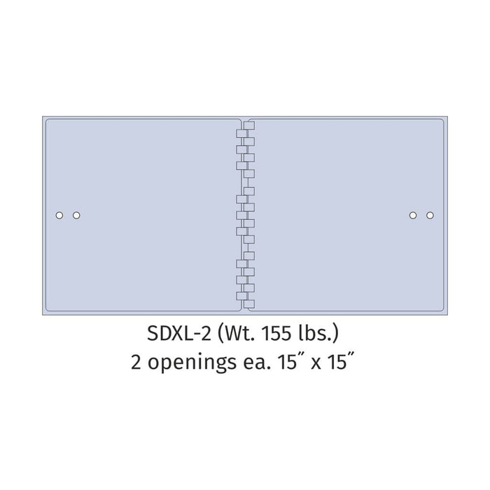 Socal Safe Bridgeman 2 openings 15'' x 15'' Modular Teller Locker 155 lbs SDXL-2