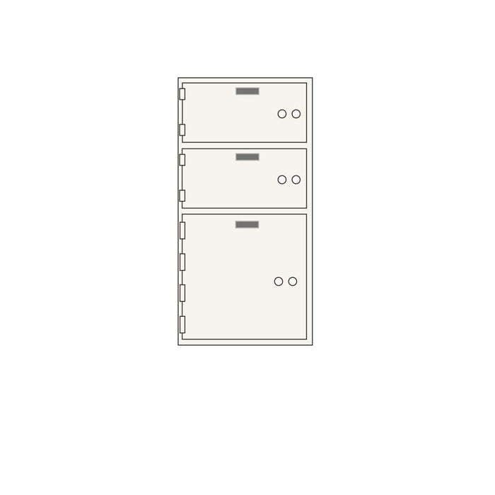 Socal Safe Bridgeman 2 openings 5'' x 10'' and  1 openings 10'' x 10'' Modular Safe Deposit Box 66 lbs AXN-3