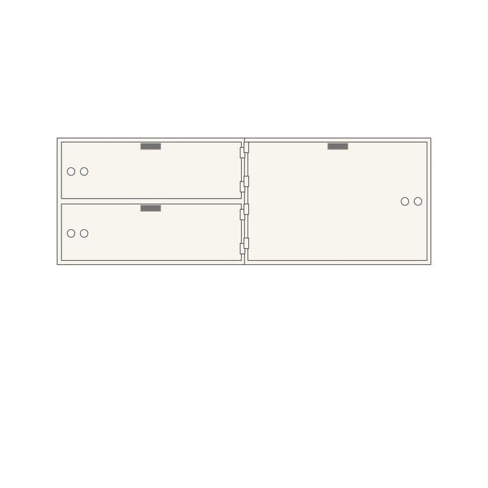 Socal Safe Bridgeman 2 openings 5'' x 16'' and 1 openings 10'' x 16'' Modular Teller Locker 140 lbs AXL-3-10