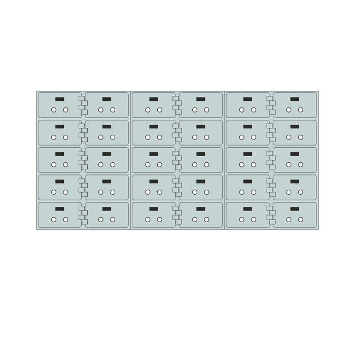 Socal Safe Bridgeman 30 openings 3'' x 5'' Modular Case Safe Deposit Box 230 lbs SS-30