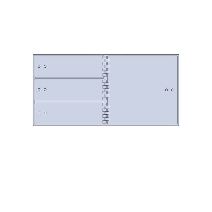 Socal Safe Bridgeman 3 openings 5'' x 15'' and  1 openings 15'' x 15'' Modular Teller Locker 180 lbs SDXL-4R