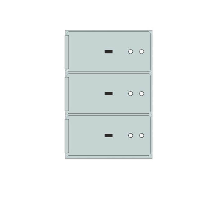 Socal Safe Bridgeman 3 openings 5'' x 10'' Modular Safe Deposit Box 61 lbs SN 3A