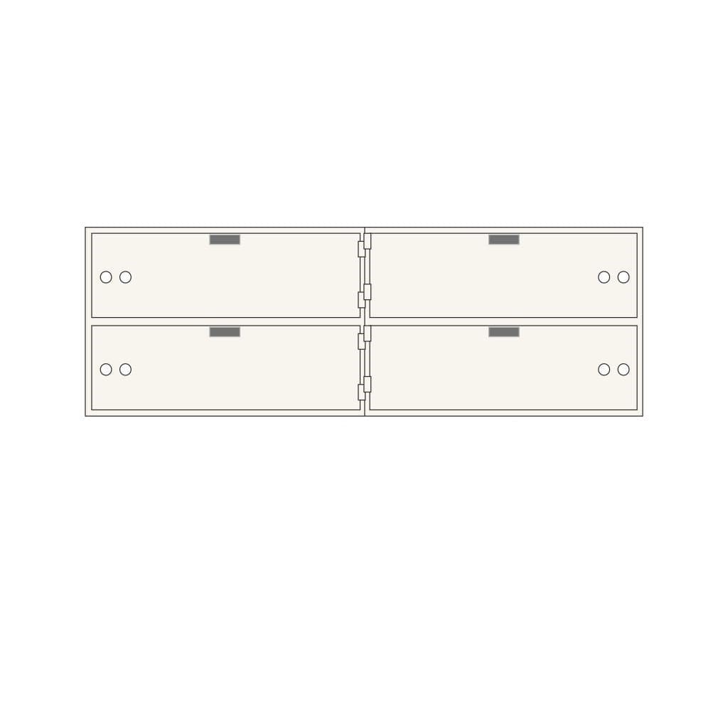Socal Safe Bridgeman 4 openings 5'' x 16'' Modular Teller Locker 145 l ...