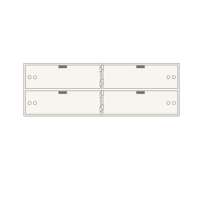 Socal Safe Bridgeman 4 openings 5'' x 16''  Modular Teller Locker 145 lbs AXL-4-10