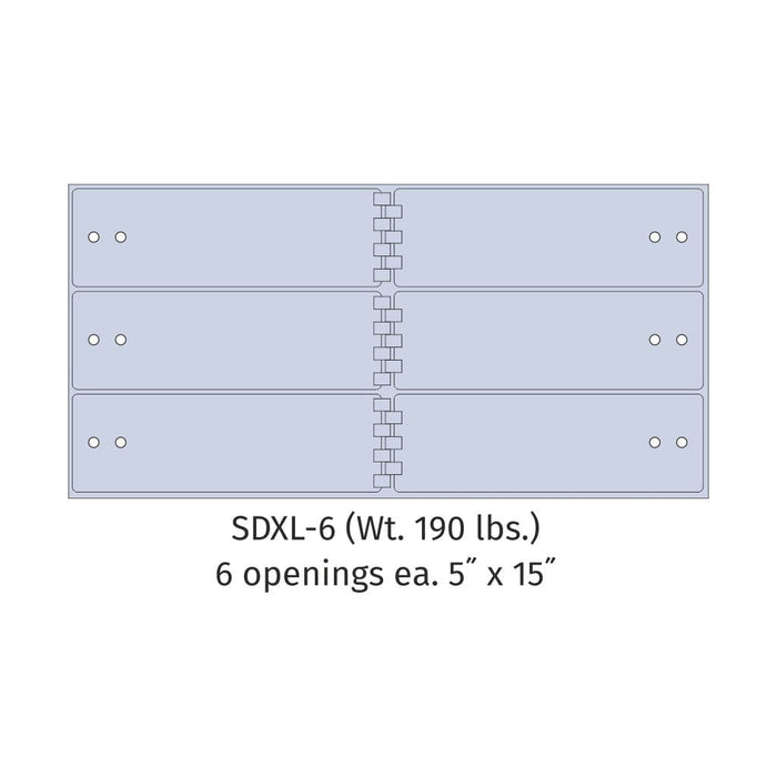 Socal Safe Bridgeman 6 openings 5'' x 15'' Modular Teller Locker 190 lbs SDXL-6