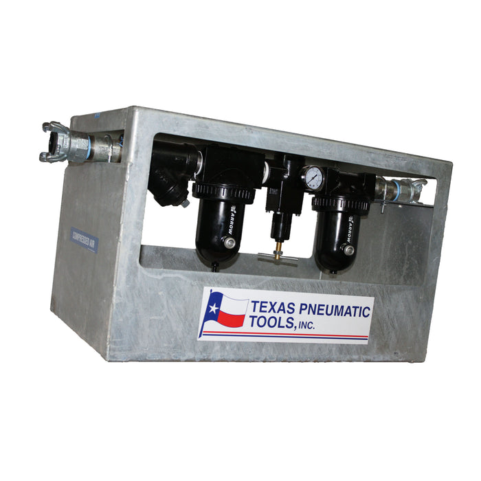 FRL System with Galvanized Cage | 1-1/2" | Texas Pneumatic Tools TX1-1/2HF-FRL