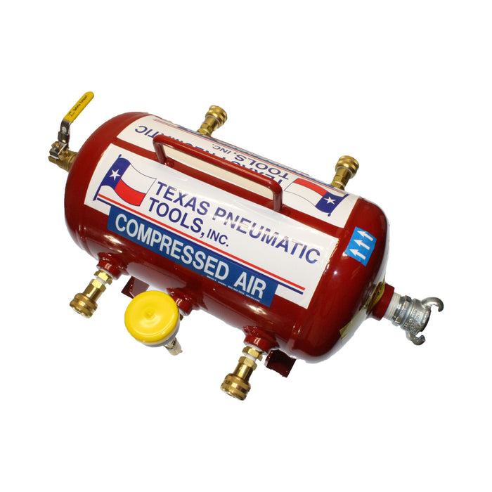 Air Manifold | 2.5 Gal | ASME Tank | 1/4" Industrial Quick Connect | Texas Pneumatic Tools TX-3AMF-QC(1/4")