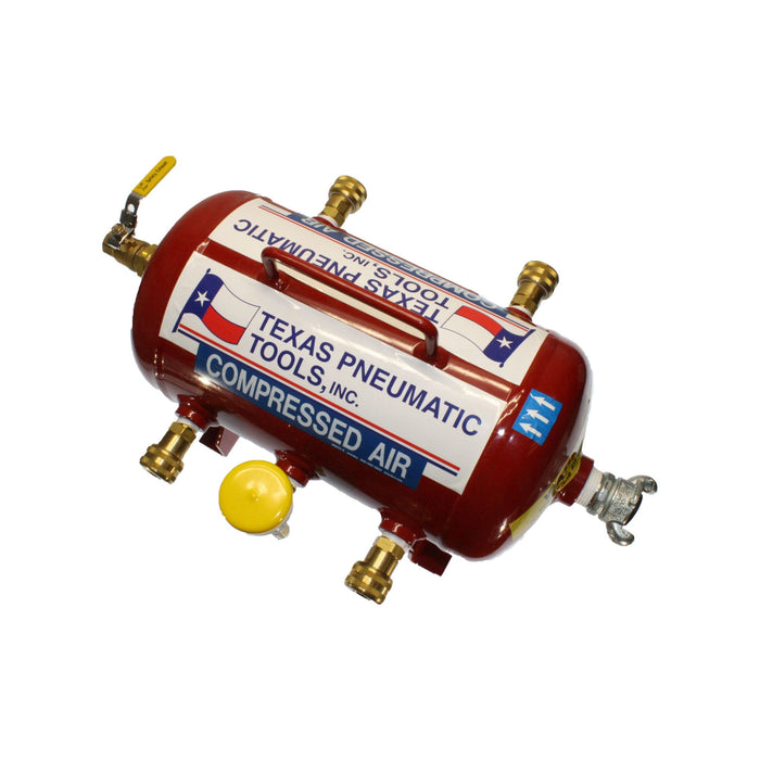 Air Manifold | 2.5 Gal | ASME Tank | 3/8" Industrial Quick Connect | Texas Pneumatic Tools TX-3AMF-QC(3/8")