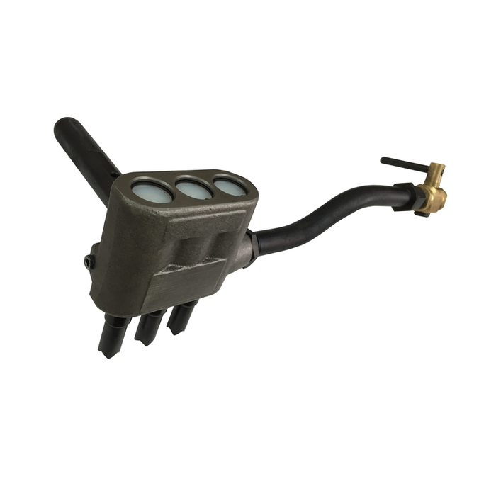 Triple Piston Scaler with Bent Handle Air Cock & TX-00151  Pistons | Texas Pneumatic Tools T3-BH-AC-151