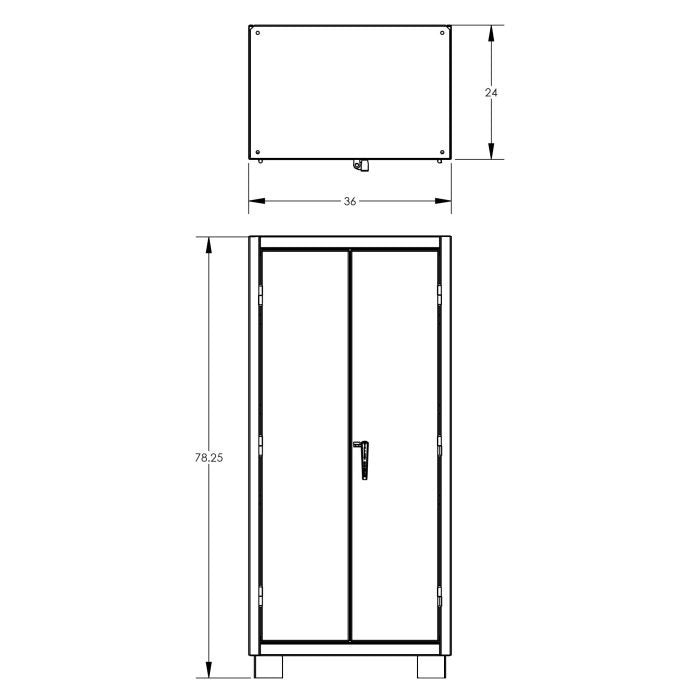 Heavy Duty Cabinet | 36''×78''| 12 Gauge | (64) Bins | Valley Craft