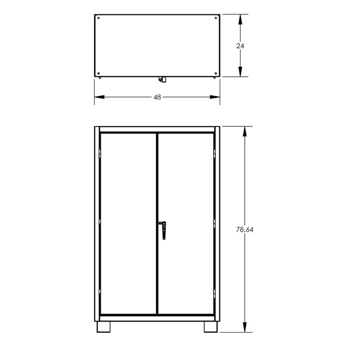 Heavy Duty Cabinet | 48''×78''| 12 Gauge | (128) Bins | Valley Craft