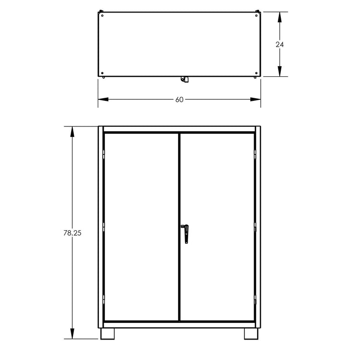 Heavy Duty Cabinet | 60''×78''| 12 Gauge | (128) Bins | Valley Craft