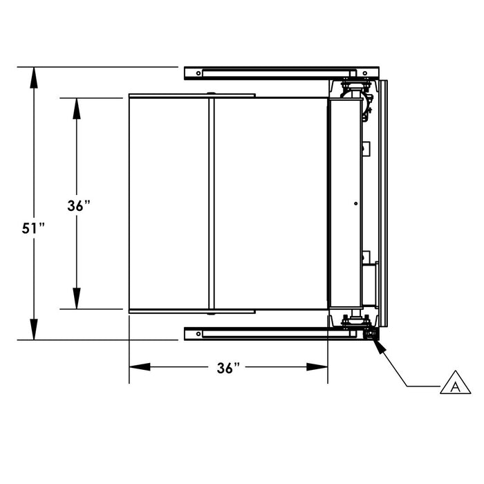 36'' Box Dumper | 230V | 36''×36'' Chute | 2000 lb. Capacity | Valley Craft