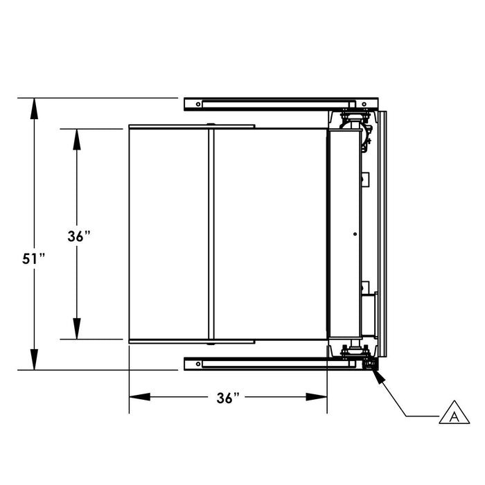 36'' Box Dumper | 230V | 36''×36'' Chute | 4000 lb. Capacity | Valley Craft