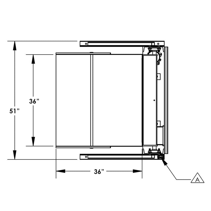36'' Box Dumper | 230V | 36''×36'' Chute | 6000 lb. Capacity | Valley Craft
