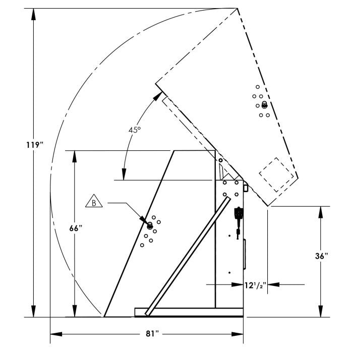 36'' Box Dumper | 48''×51'' Chute | 4000 lb. Capacity | Valley Craft