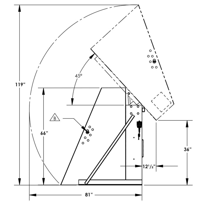 36'' Box Dumper | 230V | 51''×48'' Chute | 6000 lb. Capacity | Valley Craft