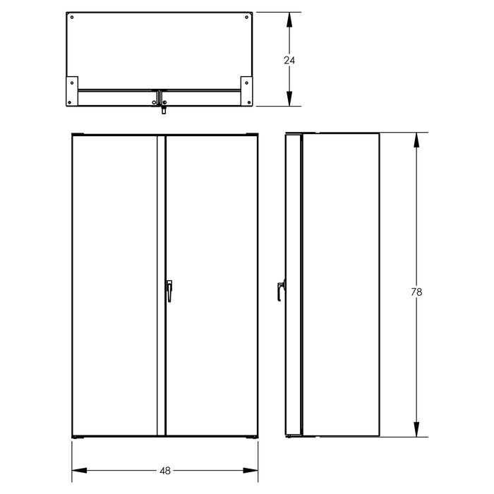Bin & Shelf Cabinet | Deep Door | Full Bins | 48''×78'' | Valley Craft