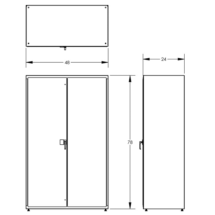 Electronic Locking Cabinet | 48''×78'' | Deluxe | Black | Valley Craft