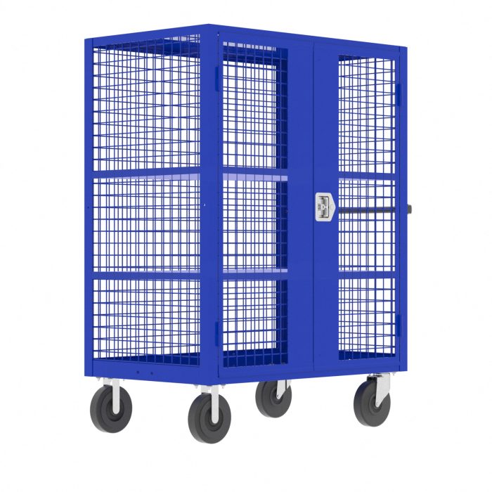 Security Cart | 60''×30'' | 2 Shelves | Blue | Valley Craft F89058VCBL