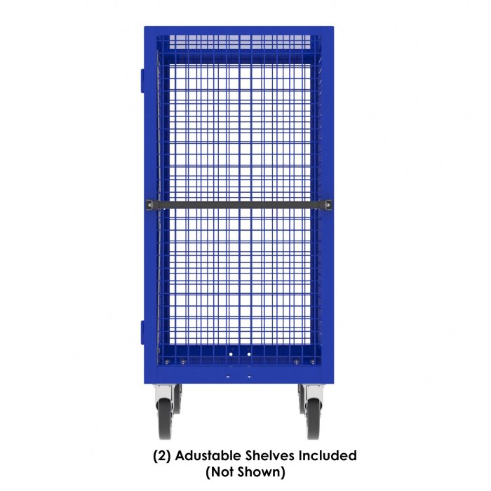 Security Cart | 60''×30'' | 2 Shelves | Blue | Valley Craft F89058VCBL