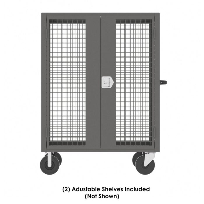 Security Cart | 60''×30'' | 2 Shelves | Gray | Valley Craft F89058VCGY