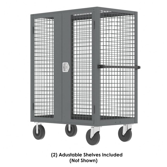 Security Cart | 60''×30'' | 2 Shelves | Gray | Valley Craft F89058VCGY
