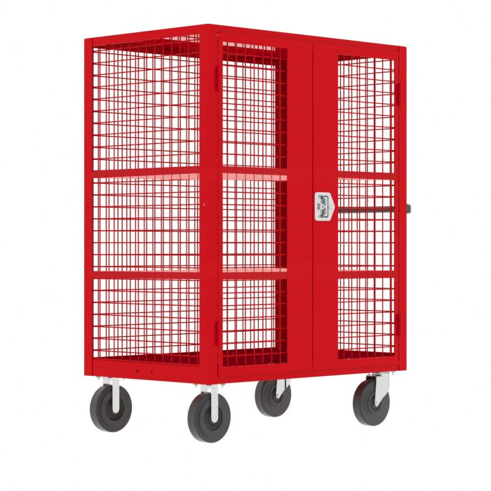 Security Cart | 60''×30'' | 2 Shelves | Red | Valley Craft F89058VCRD