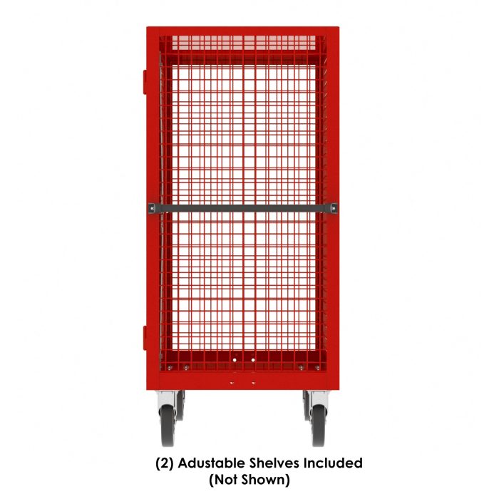 Security Cart | 60''×30'' | 2 Shelves | Red | Valley Craft F89058VCRD