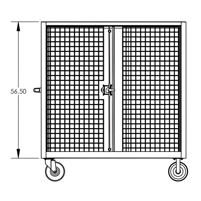 Security Cart | 60''×30'' | 2 Shelves | Red | Valley Craft F89058VCRD