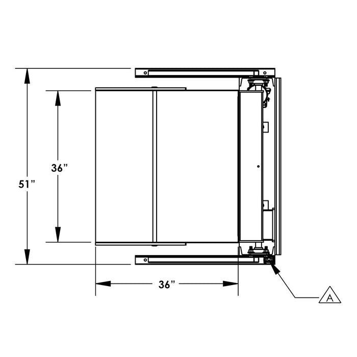 60'' Box Dumper | 230V | 36''×36'' Chute | 2000 lb. Capacity | Valley Craft