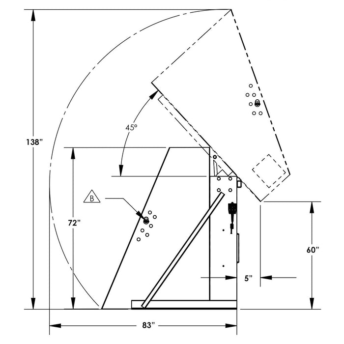 60'' Box Dumper | 230V | 36''×36'' Chute | 4000 lb. Capacity | Valley Craft