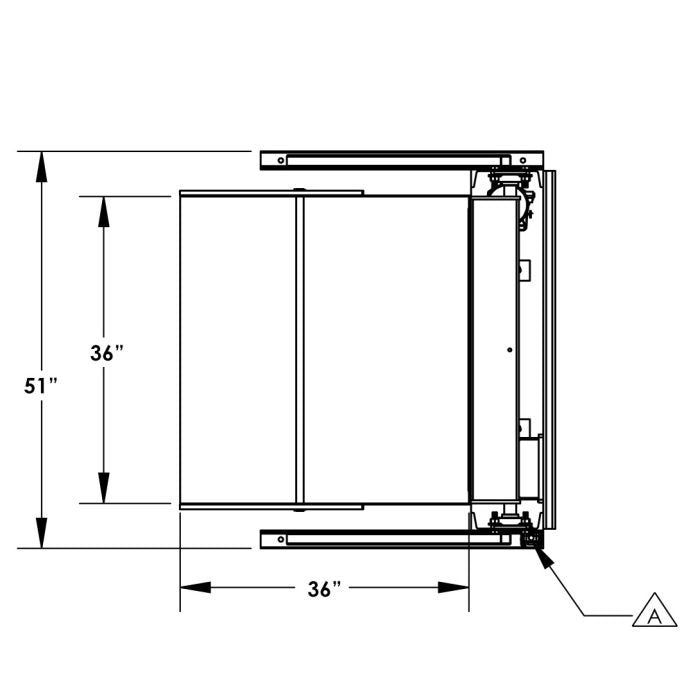 60'' Box Dumper | 36''×36'' Chute | 6000 lb. Capacity | Valley Craft