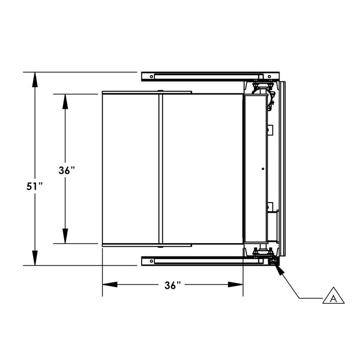 72'' Box Dumper | 230V | 36''×36'' Chute | 2000 lb. Capacity | Valley Craft